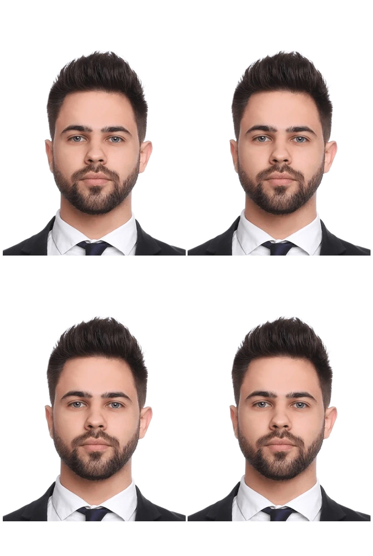 Ehliyet Fotoğrafı Örneği - 50x60 mm yeni ehliyet için uygun, beyaz arka plan, profesyonel çekim